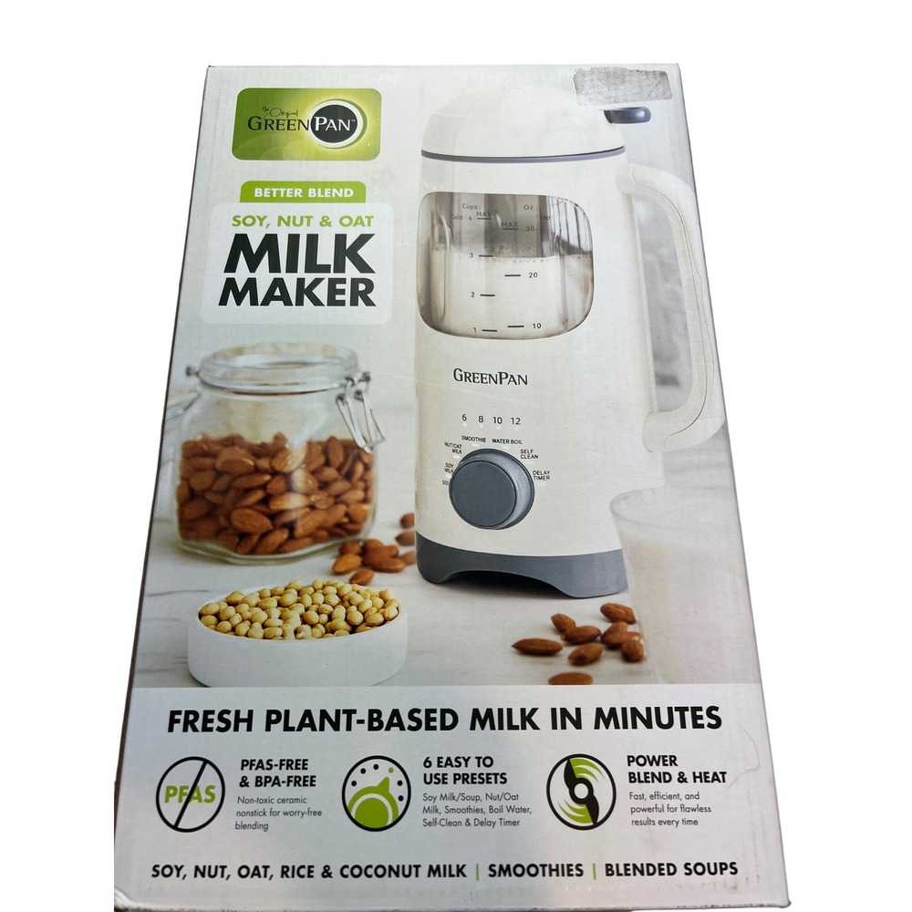 GreenPan Better Blend Soy Nut & Oat Milk Maker CC007342-001 Cream White Kitchen